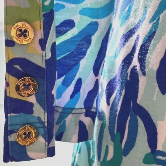 Lilly Pulitzer Riva Dress Brilliant Blue Wade & Sea Size Small Like New - Picture 6 of 13